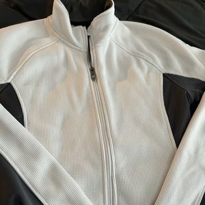 Women’s Spyder White/Charcoal Zip Up Jacket- Medium